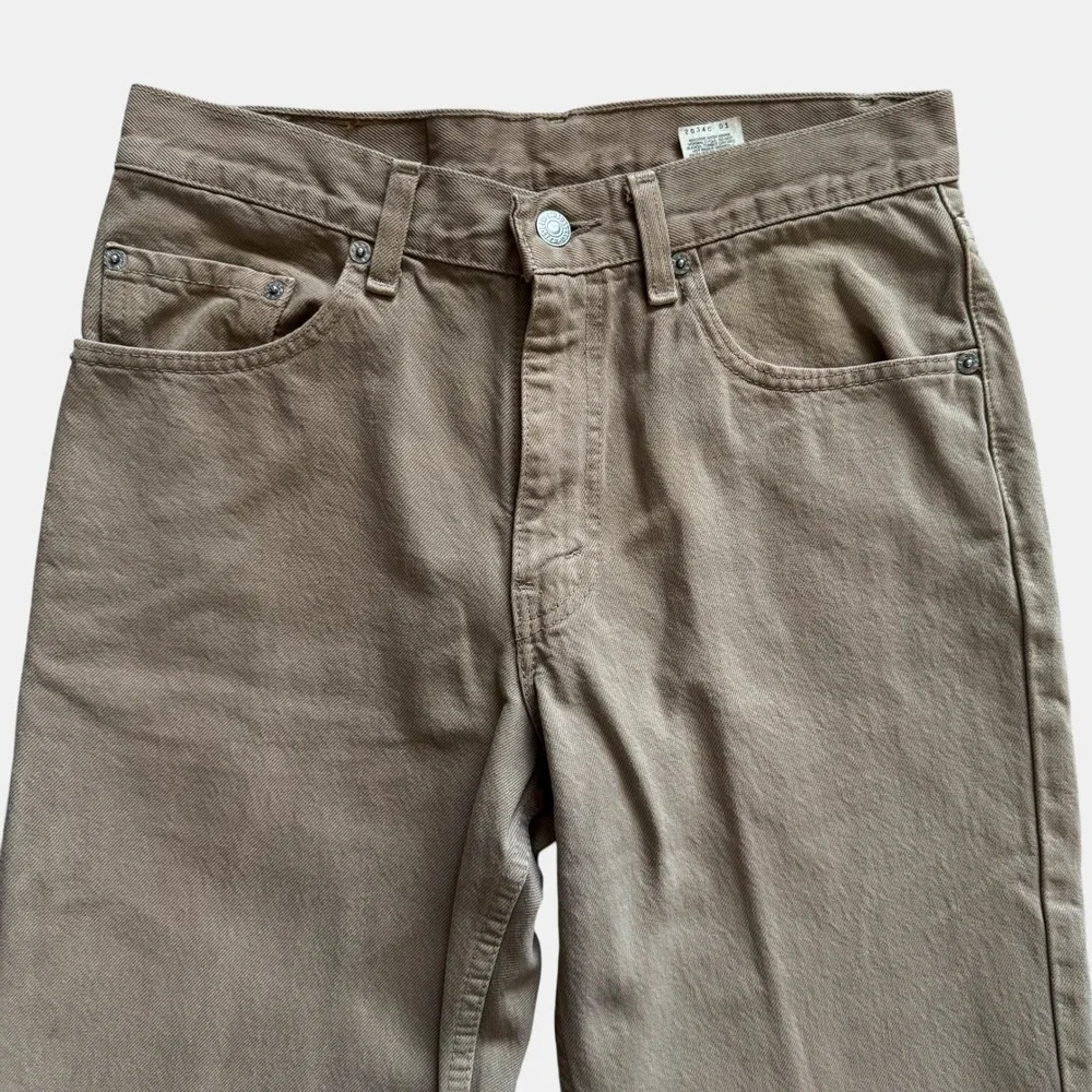 Levi's VTG 90s 550 Relaxed Fit Tapered Leg Jeans USA Khaki Tan‎ Mens 30x32 Y2K